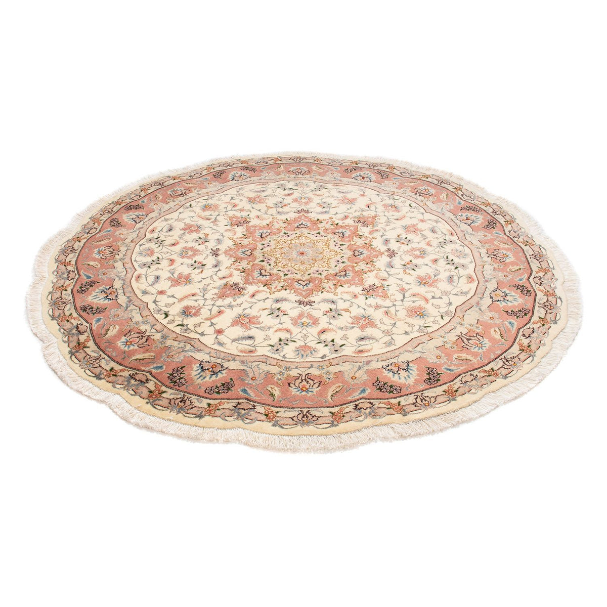 Tapis persan - Tabriz - Royal ronde - 150 x 150 cm - beige