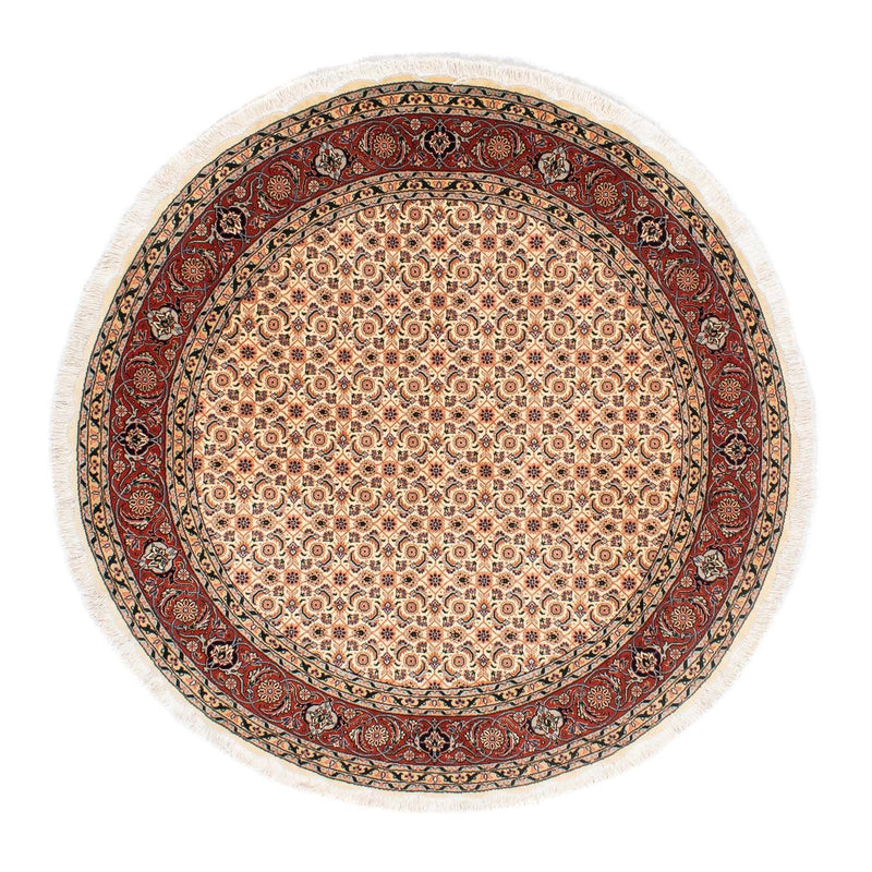 Tapis persan - Tabriz - Royal ronde  - 150 x 150 cm - marron clair