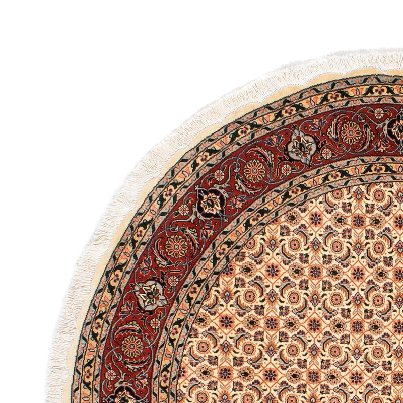 Tapis persan - Tabriz - Royal ronde  - 150 x 150 cm - marron clair