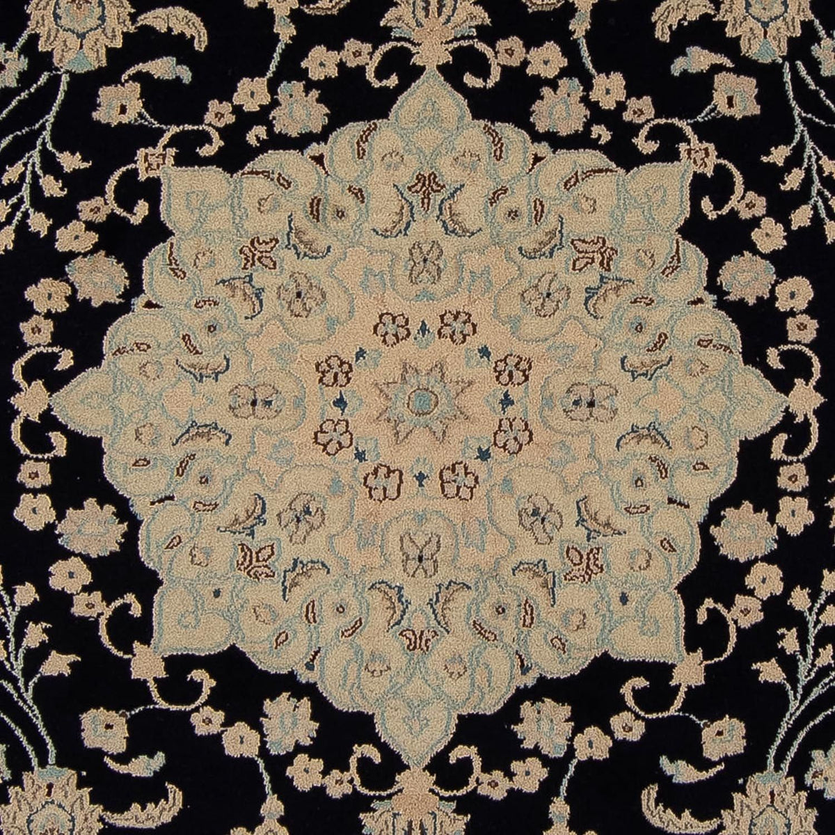 Tapis persan - Nain - 348 x 250 cm - bleu foncé