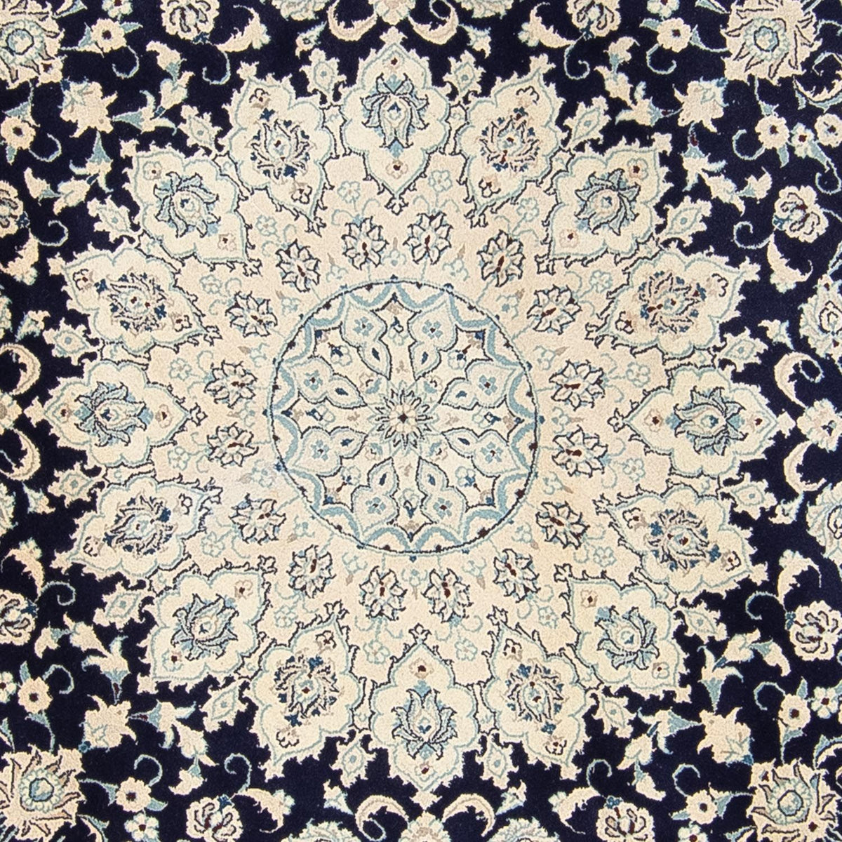 Tapis persan - Nain - 352 x 248 cm - bleu foncé