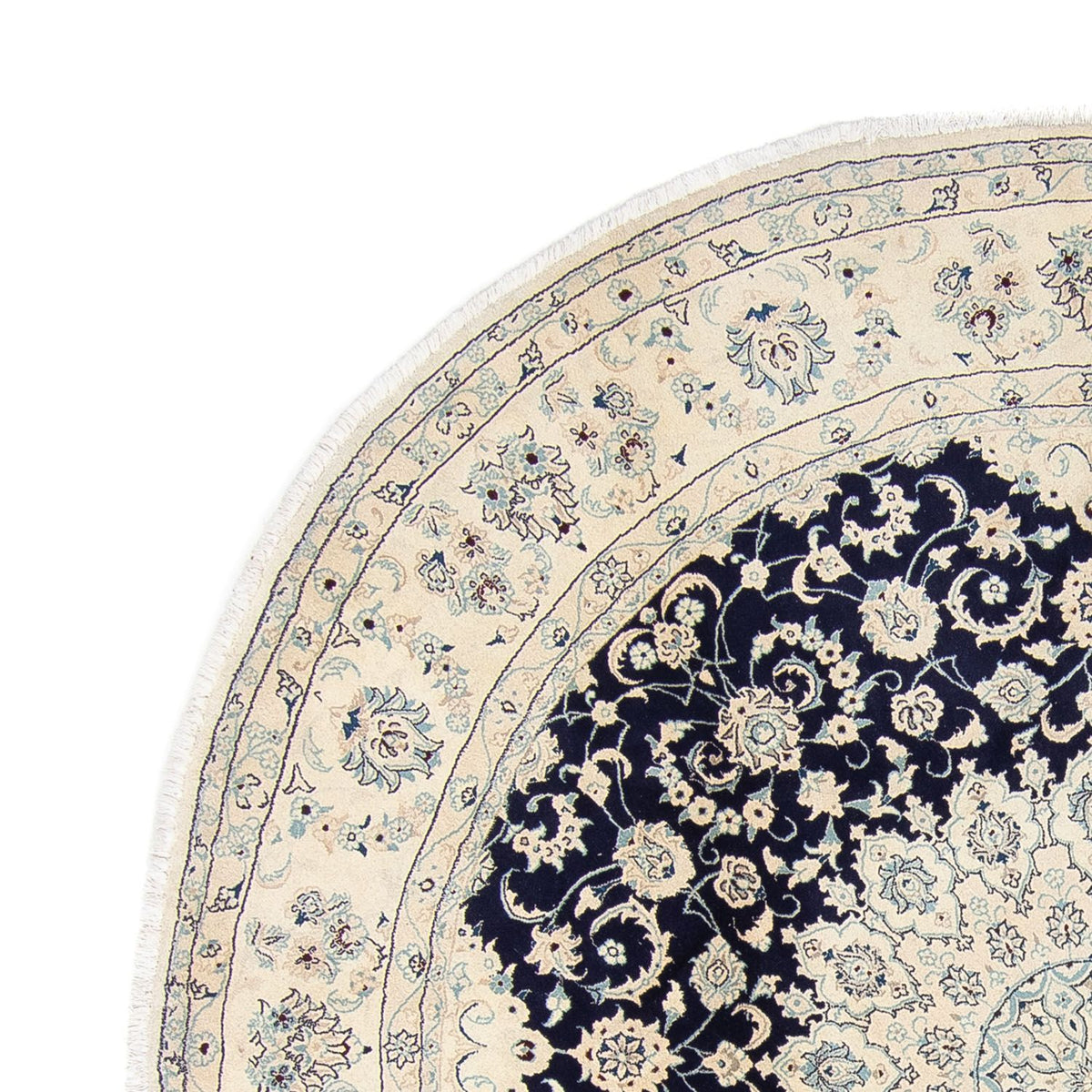 Tapis persan - Nain - 352 x 248 cm - bleu foncé