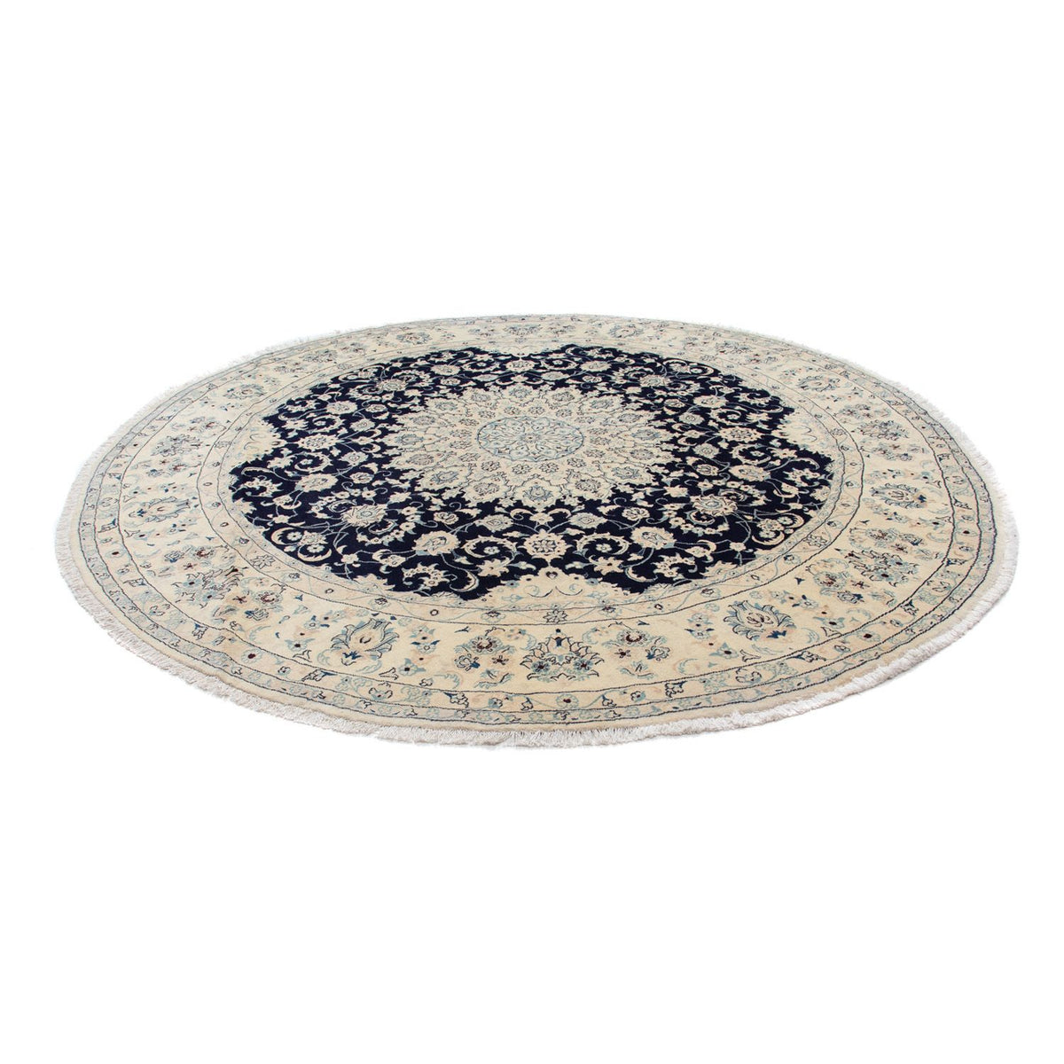 Tapis persan - Nain - 352 x 248 cm - bleu foncé