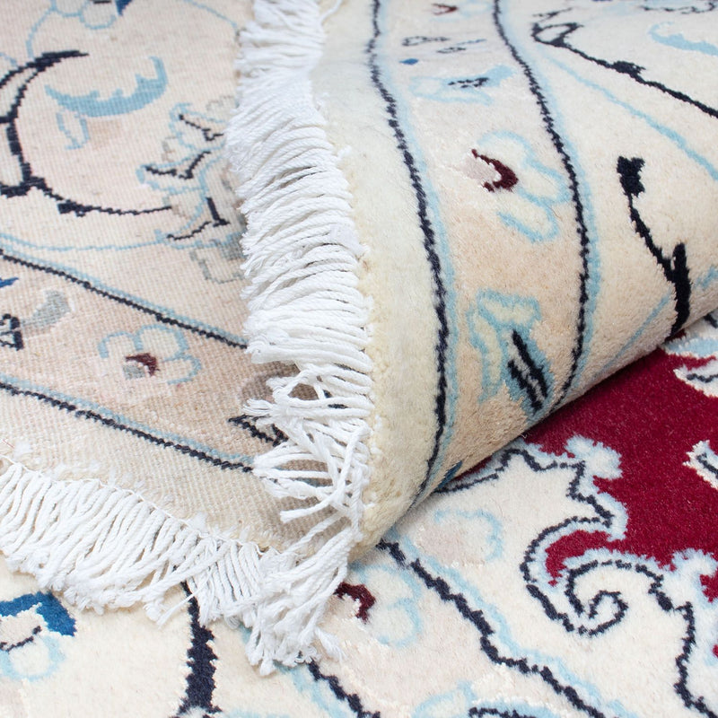 Tapis persan - Nain ronde  - 246 x 246 cm - rouge foncé