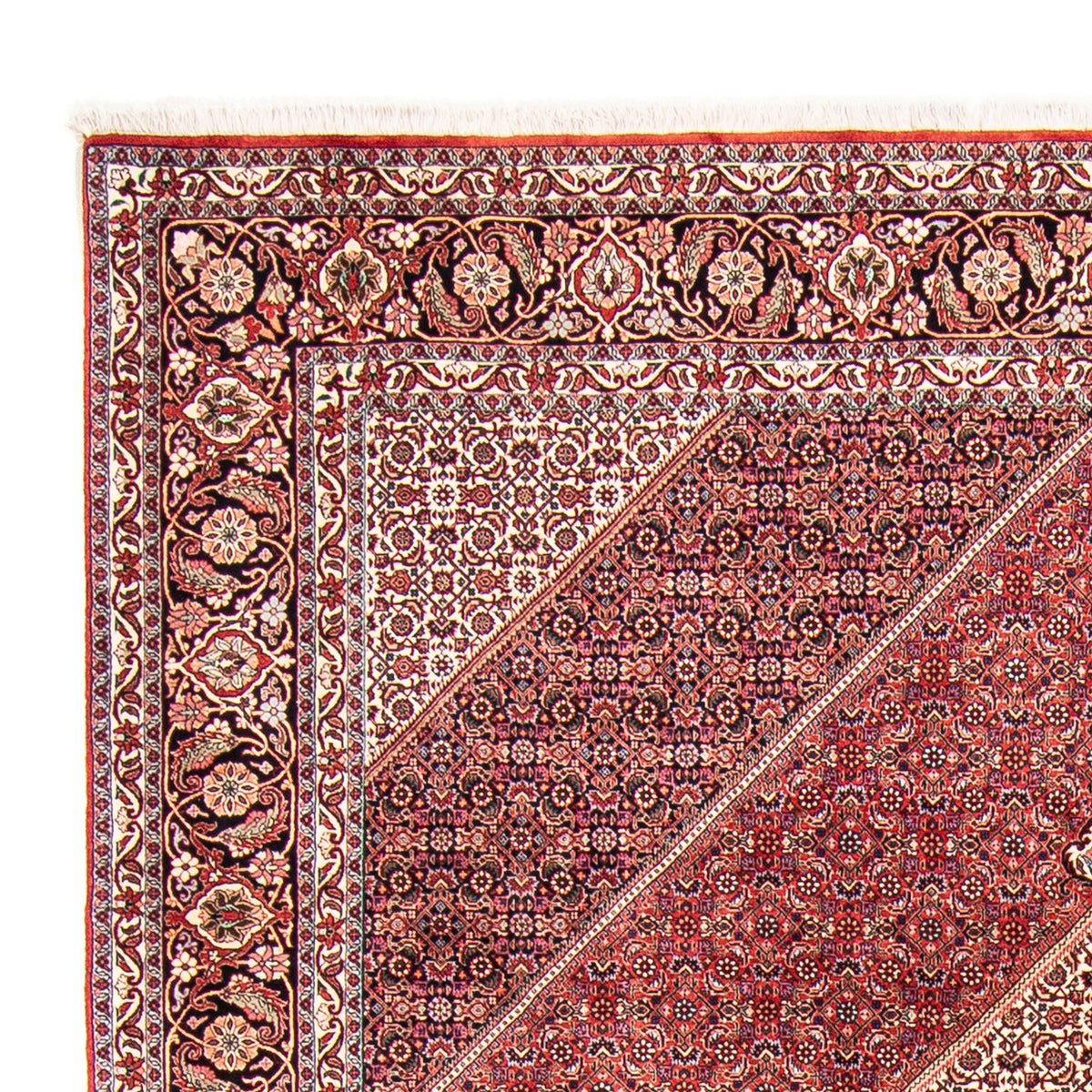 Tapis persan - Bidjar - 358 x 253 cm - rouge foncé