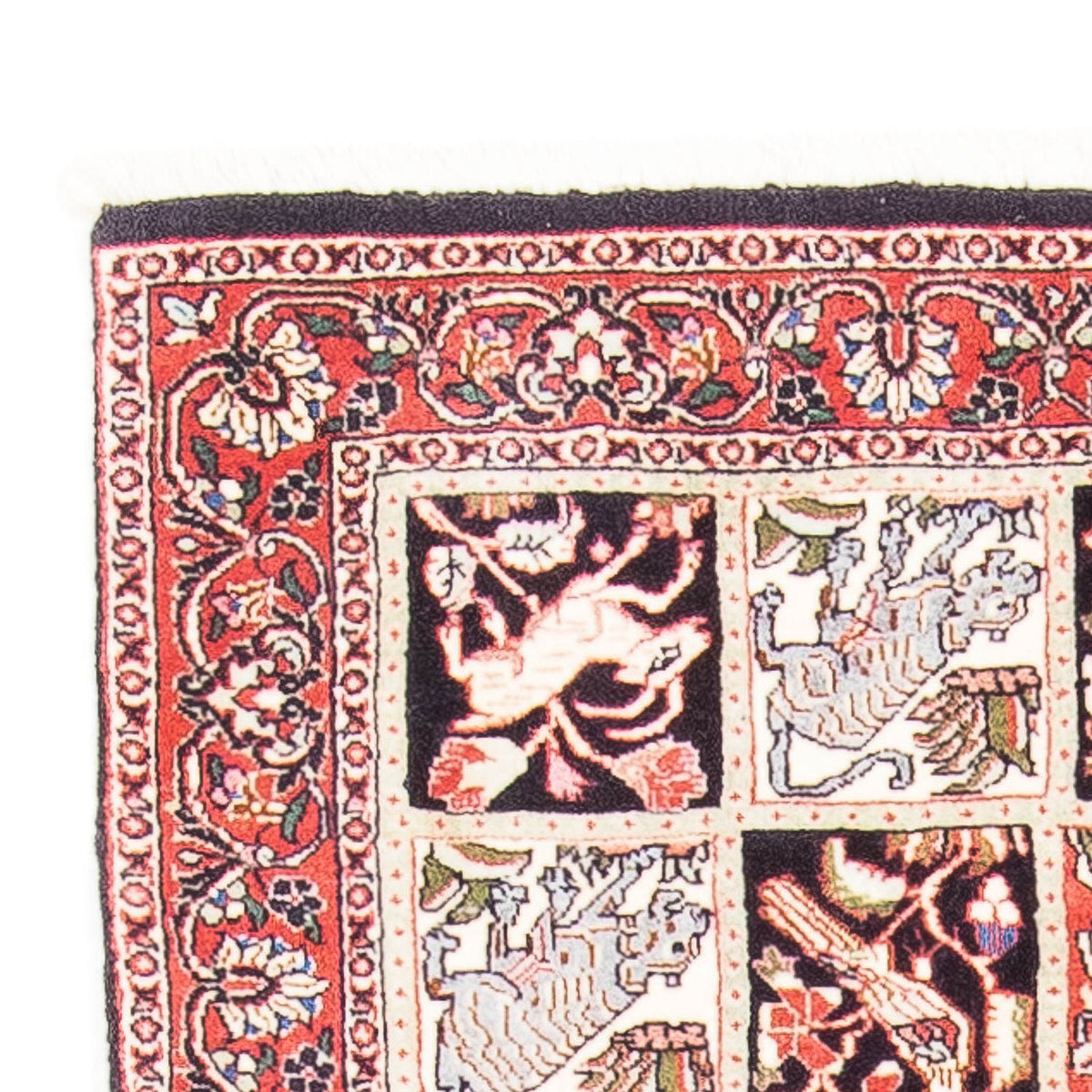 Tapis persan - Bidjar - 138 x 71 cm - rouge clair