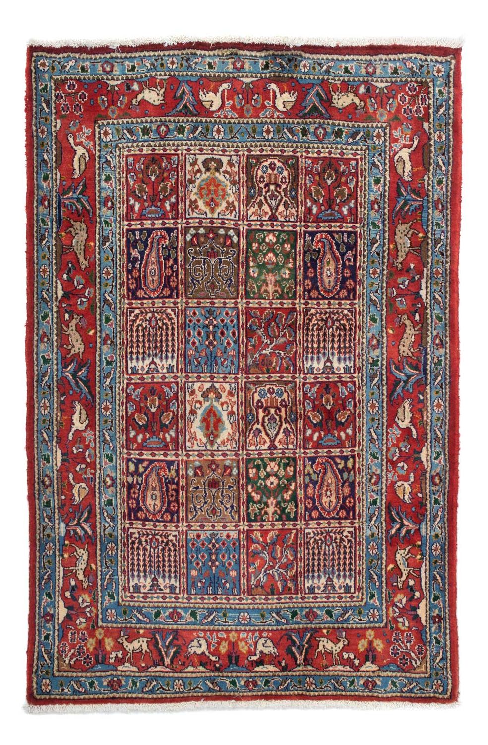Tapis persan - Classique - 142 x 97 cm - rouge foncé