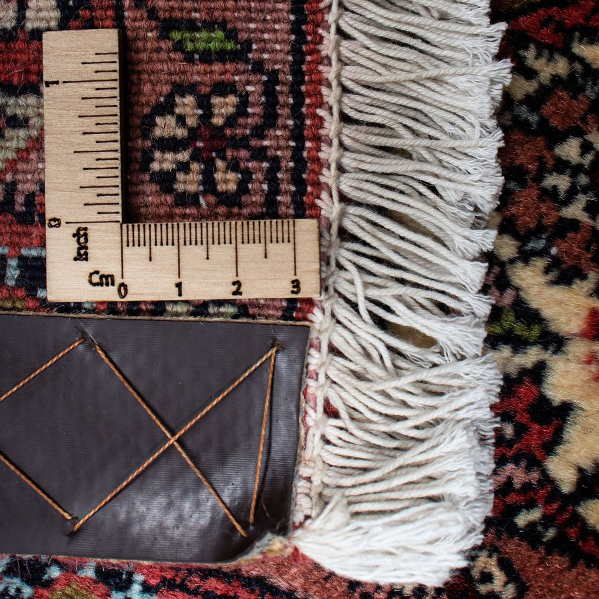 Tapis persan - Bidjar - 222 x 136 cm - bleu foncé