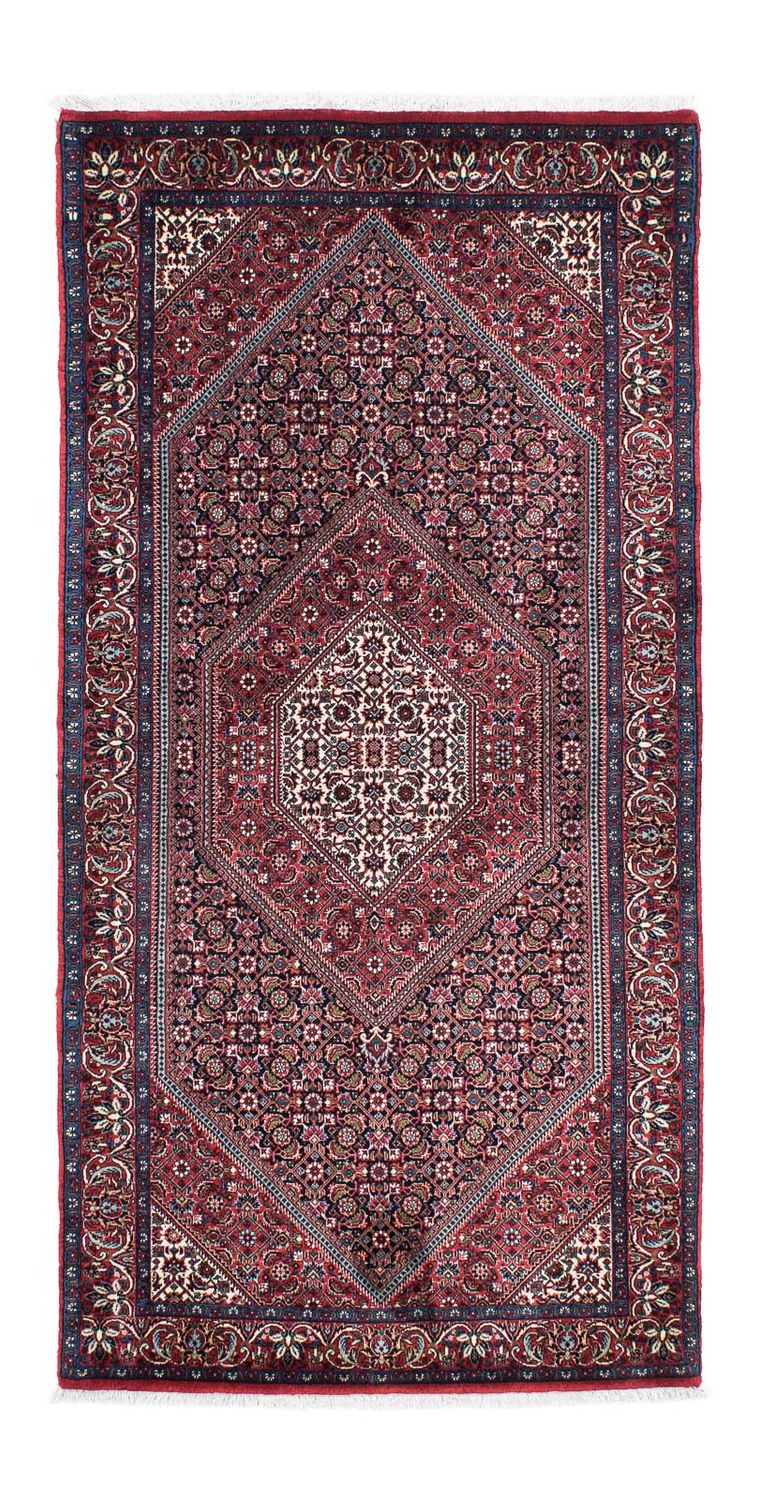 Tapis de couloir Tapis persan - Bidjar - 200 x 97 cm - rouge clair