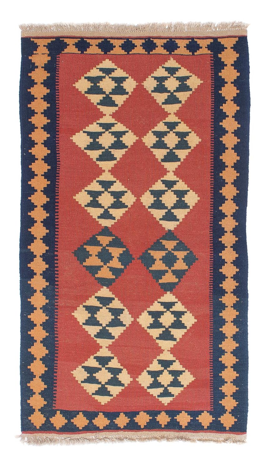 Tapis Kelim - Oriental - 152 x 87 cm - rouge foncé