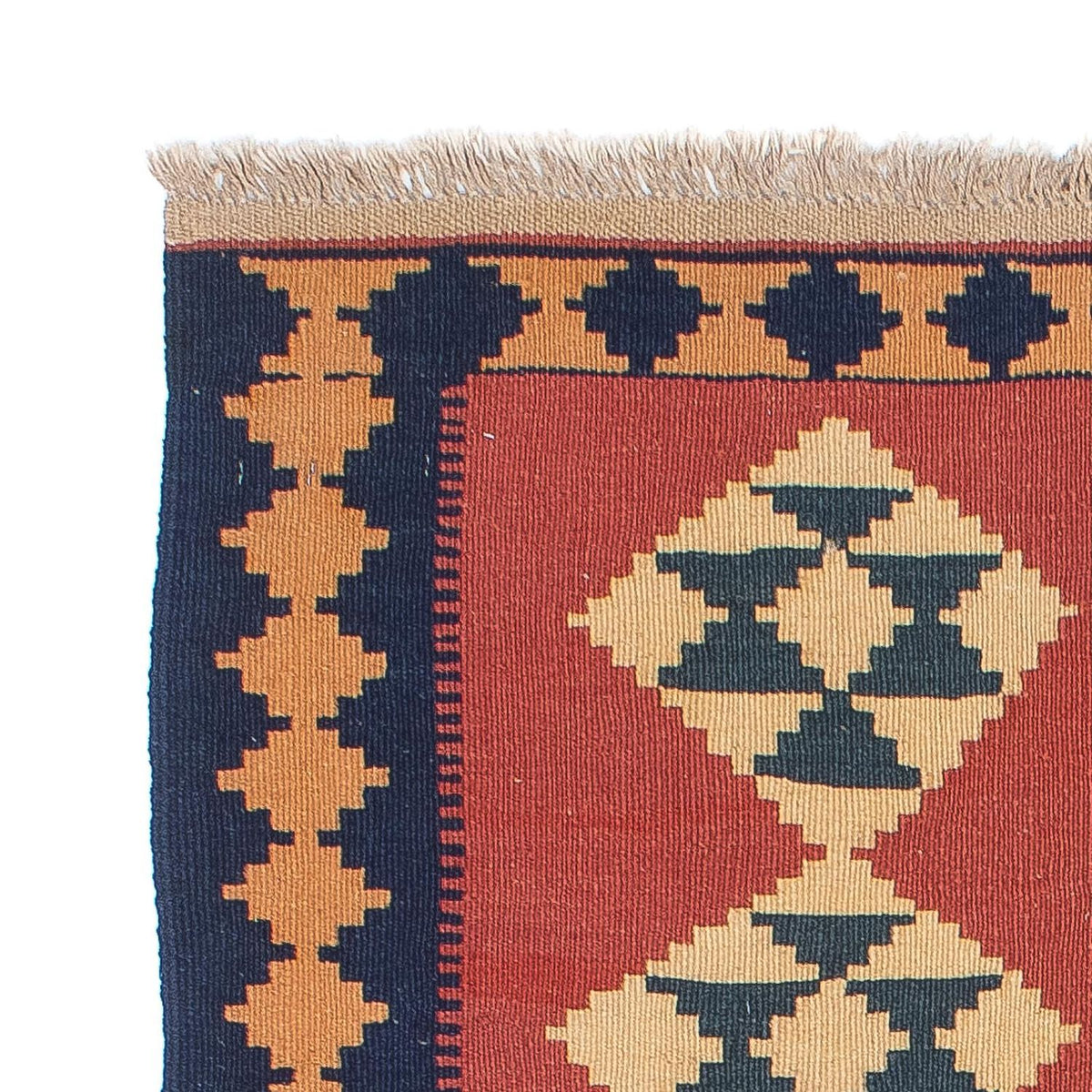 Tapis Kelim - Oriental - 152 x 87 cm - rouge foncé