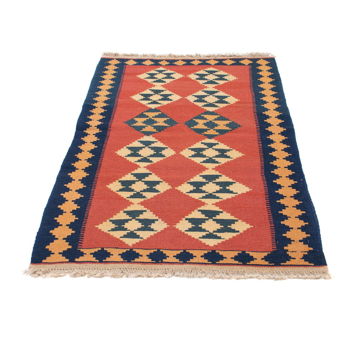 Tapis Kelim - Oriental - 152 x 87 cm - rouge foncé