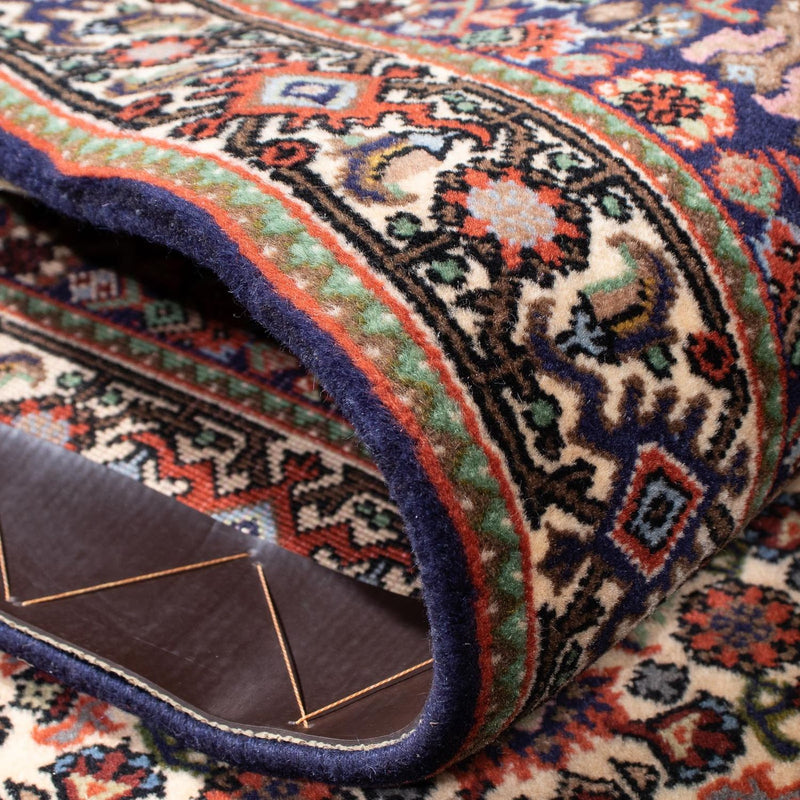 Tapis de couloir Tapis persan - Bidjar - 255 x 69 cm - bleu