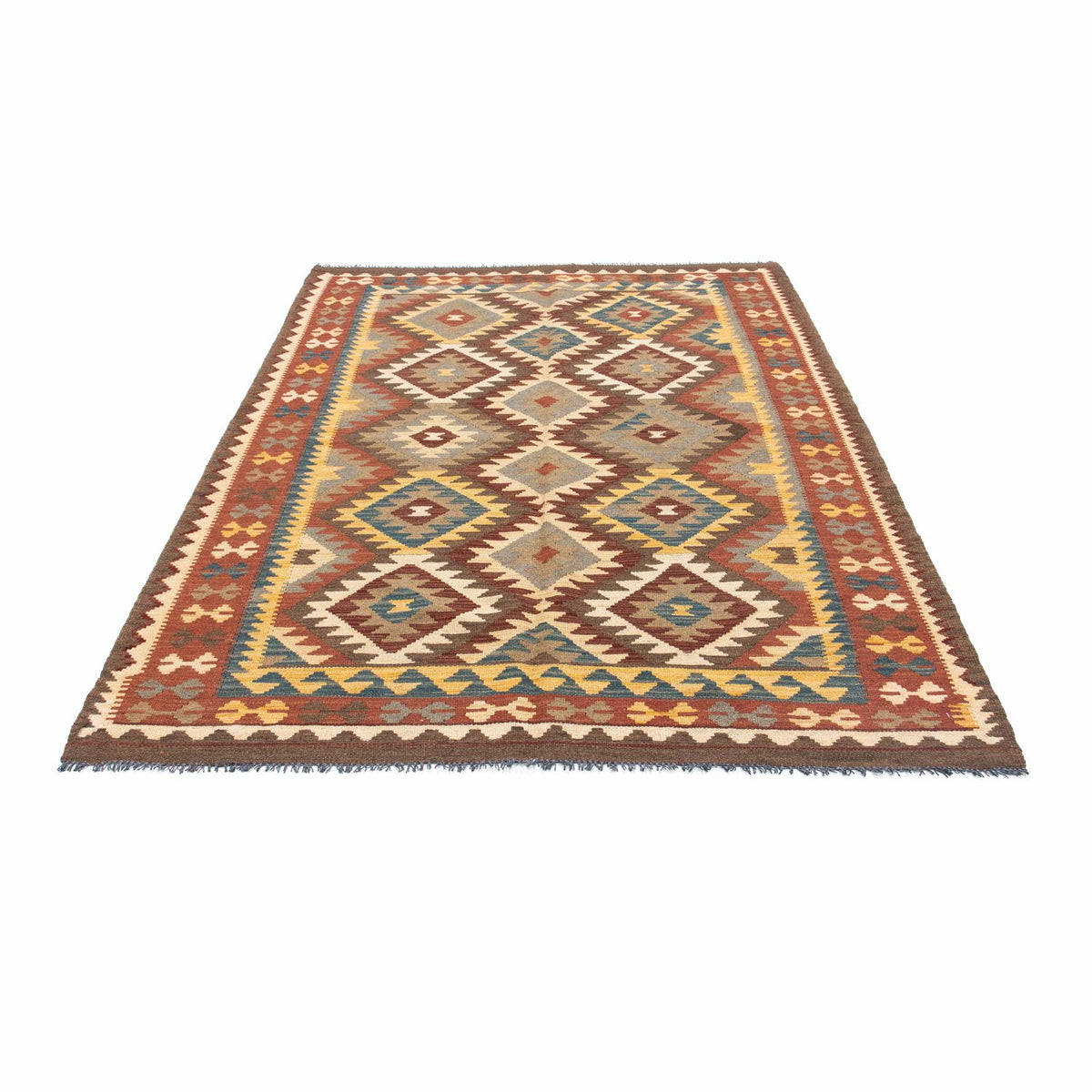 Tapis Kelim - Oriental - 210 x 150 cm - marron clair