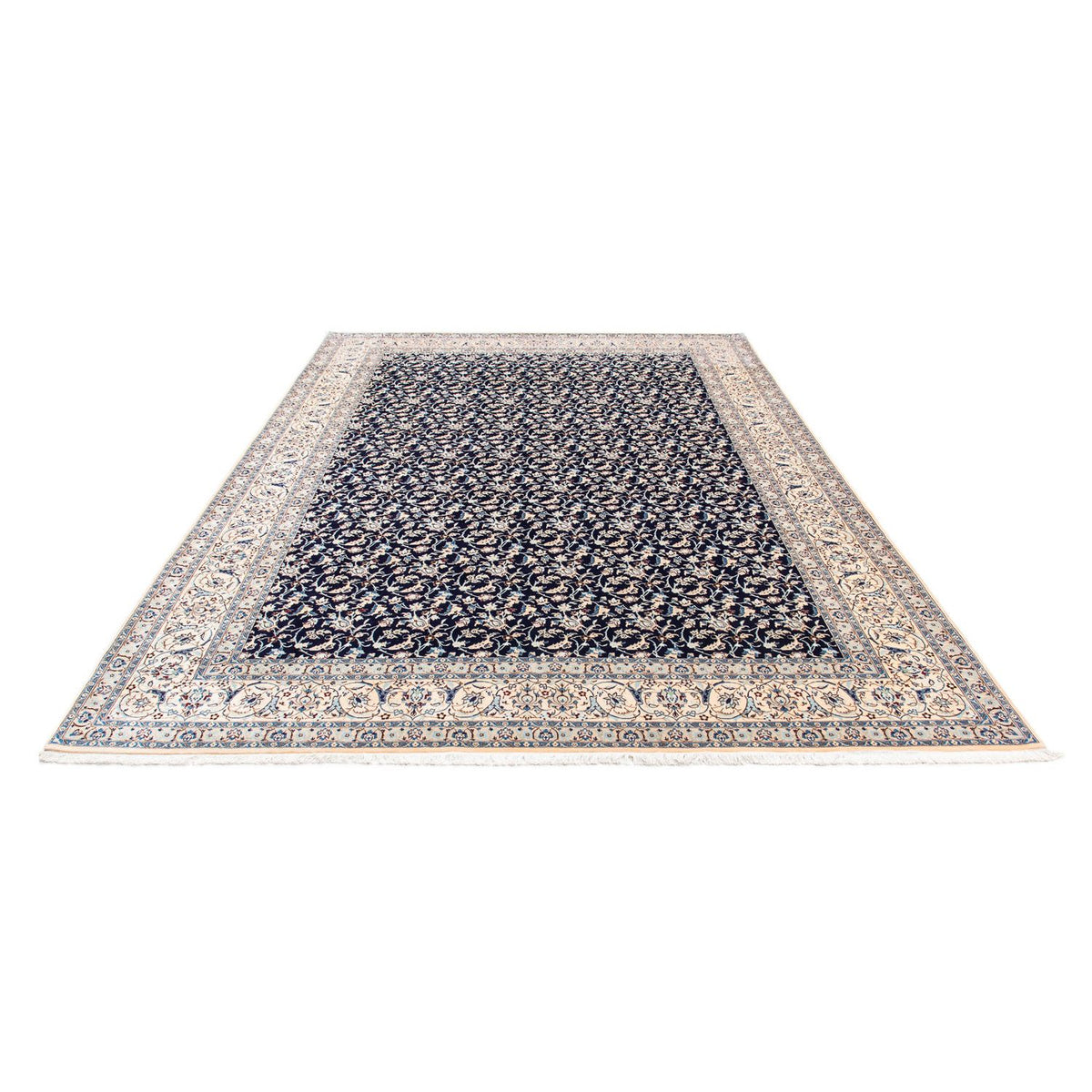 Tapis persan - Nain - Premium - 351 x 253 cm - bleu foncé