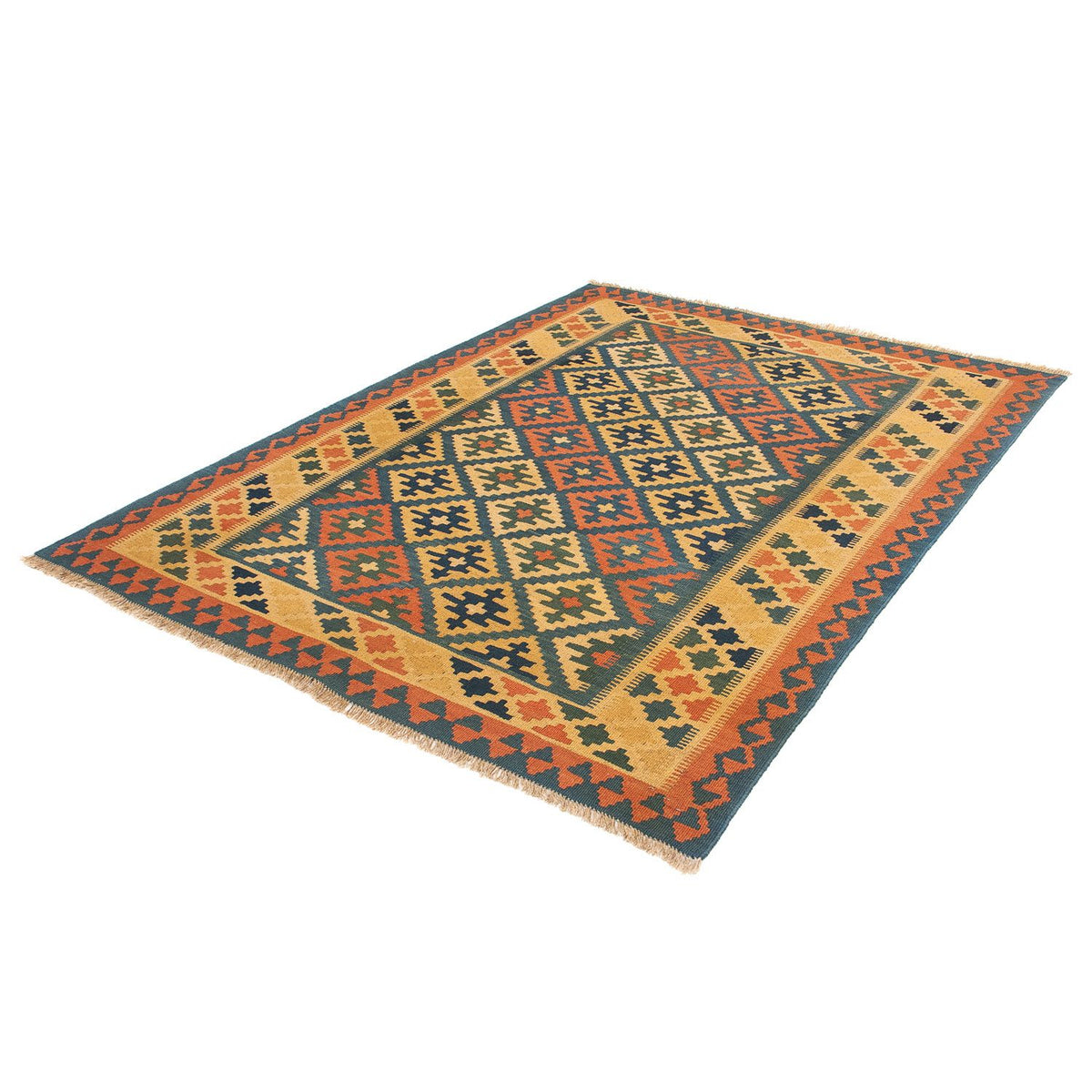 Tapis Kelim - Oriental - 203 x 158 cm - multicolore