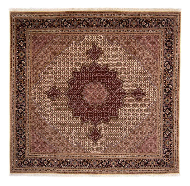Tapis persan - Tabriz - Royal - 250 x 249 cm - marron