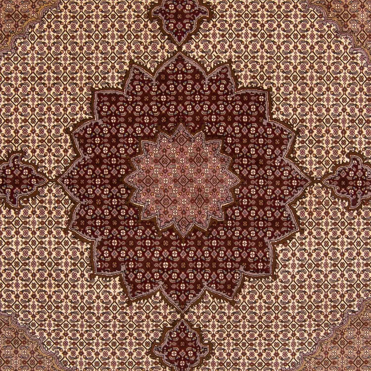 Tapis persan - Tabriz - Royal - 250 x 249 cm - marron