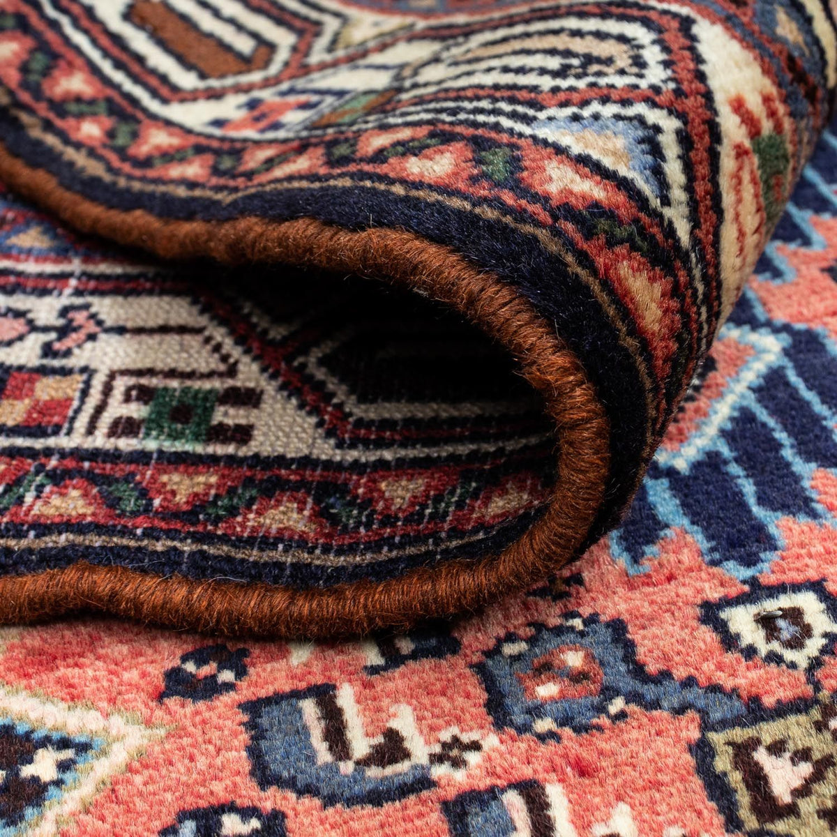 Tapis persan - Nomadic - 125 x 80 cm - rouge clair