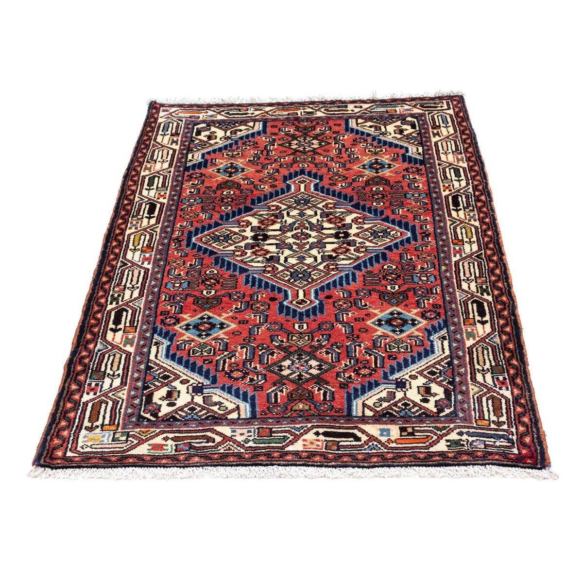 Tapis persan - Nomadic - 125 x 80 cm - rouge clair
