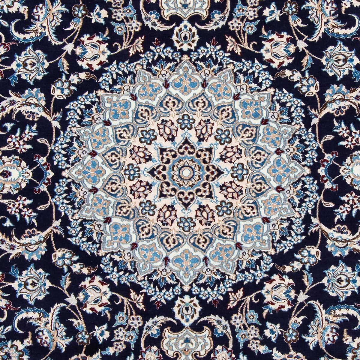 Tapis persan - Nain - Royal - 300 x 202 cm - bleu foncé