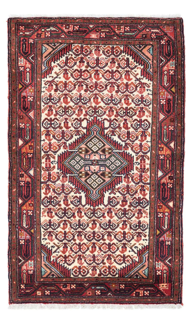 Tapis persan - Nomadic - 136 x 82 cm - rouge foncé