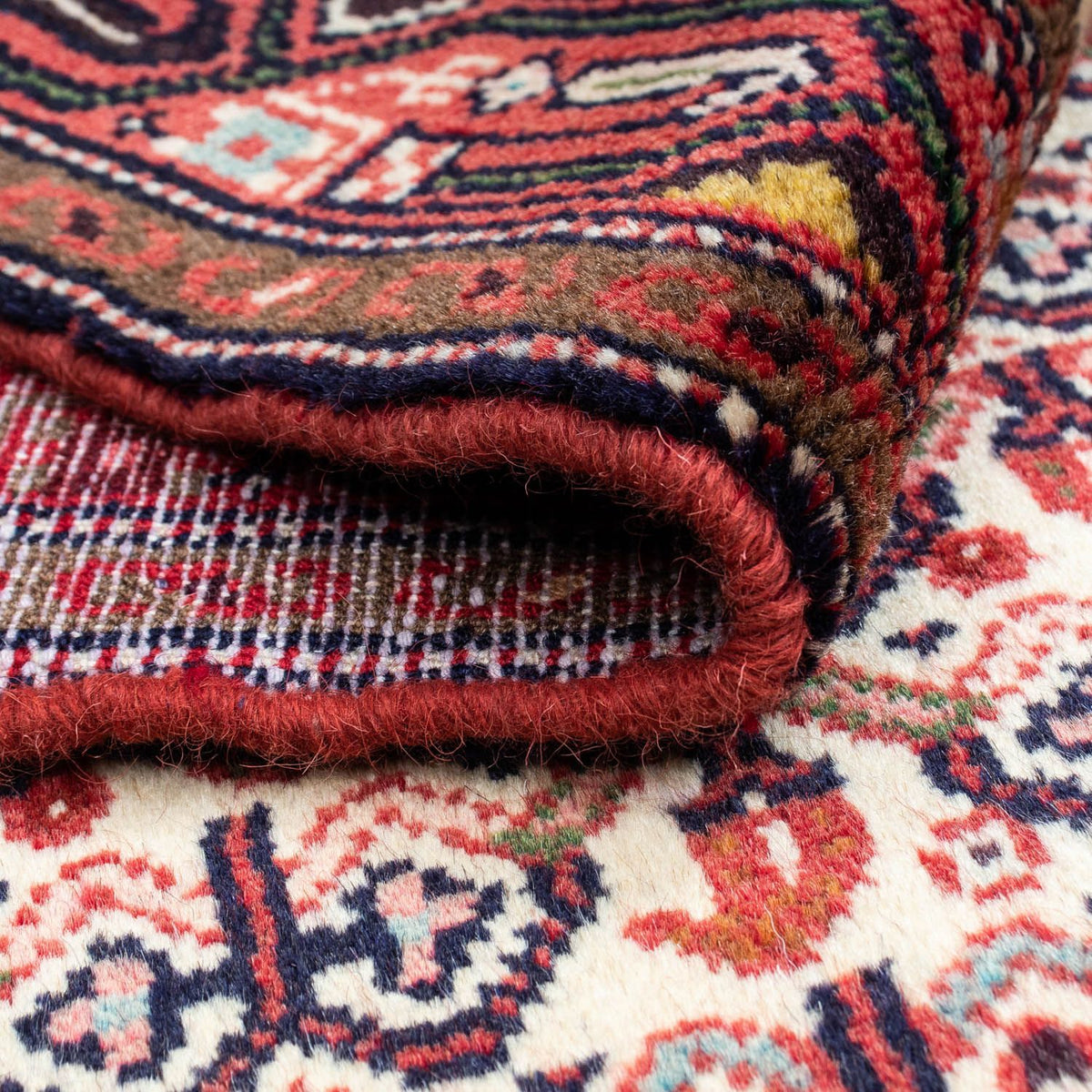 Tapis persan - Nomadic - 136 x 82 cm - rouge foncé