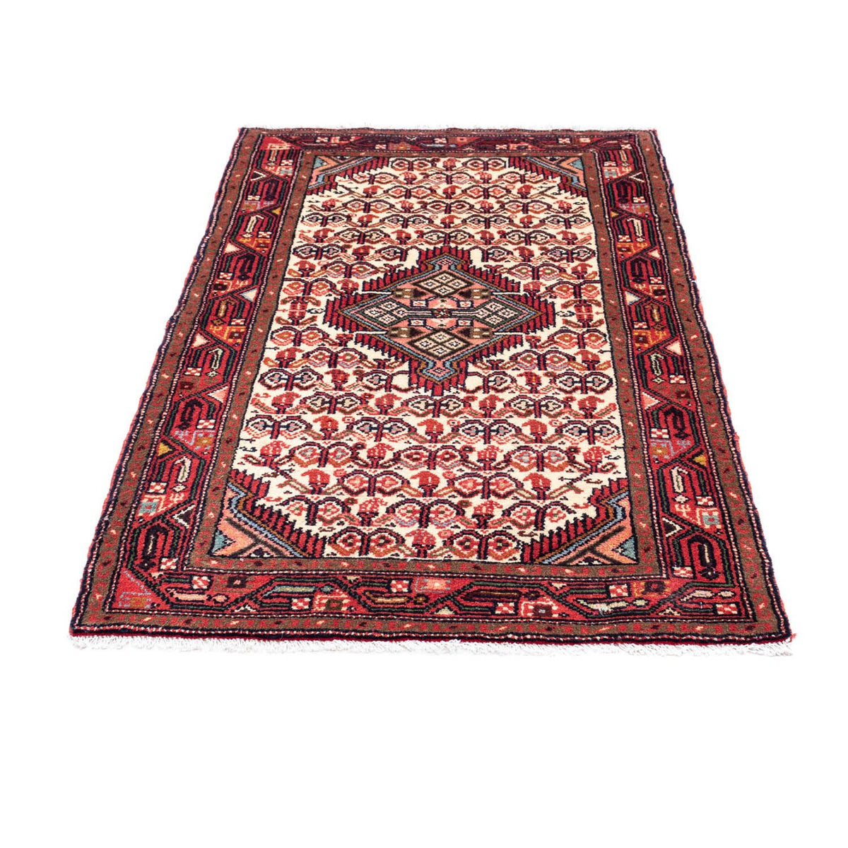 Tapis persan - Nomadic - 136 x 82 cm - rouge foncé