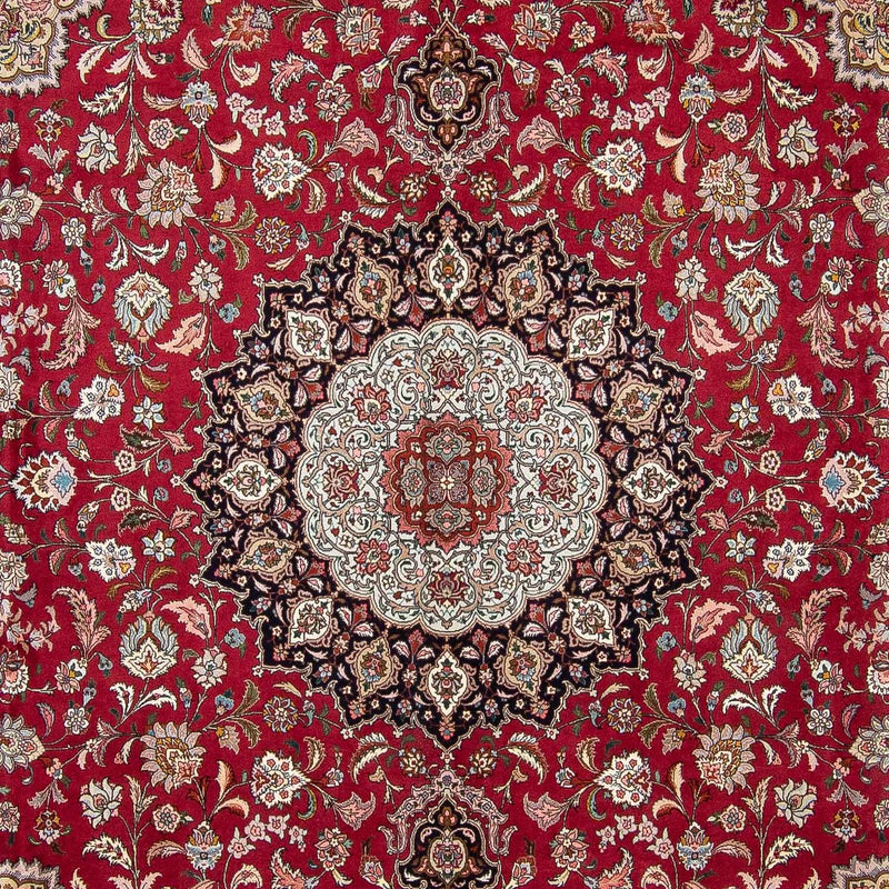 Tapis persan - Tabriz carré  - 303 x 300 cm - rouge foncé