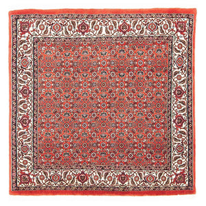 Tapis persan - Bidjar carré  - 97 x 95 cm - rouge