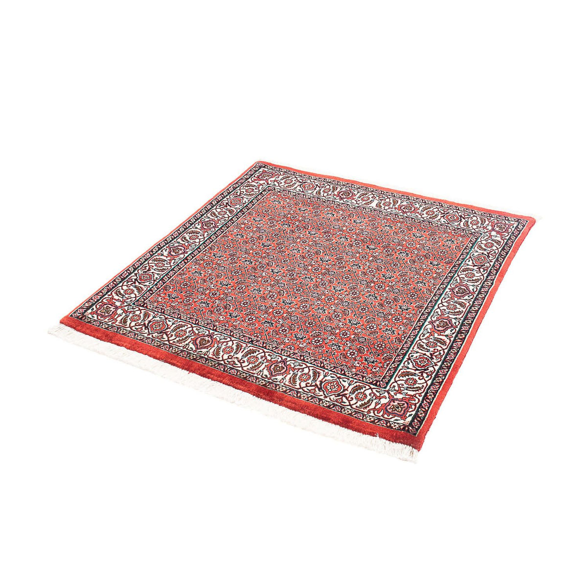 Tapis persan - Bidjar carré - 97 x 95 cm - rouge