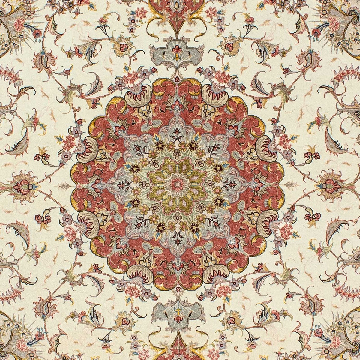 Tapis persan - Tabriz - Royal - 198 x 150 cm - beige