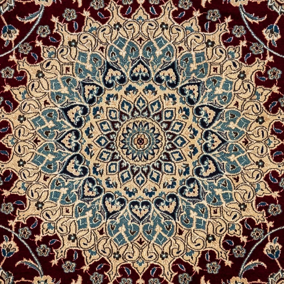 Tapis persan - Nain - Royal - 344 x 245 cm - rouge foncé