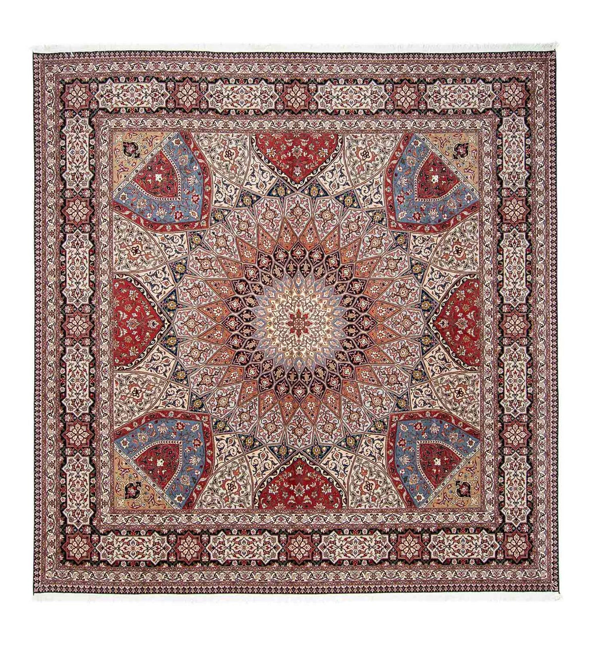 Tapis persan - Tabriz - Royal carré - 300 x 298 cm - multicolore