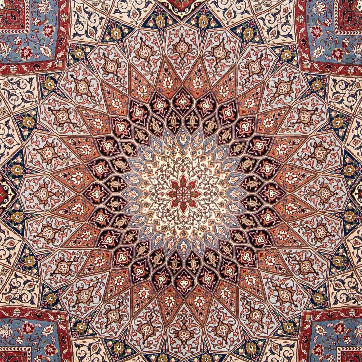Tapis persan - Tabriz - Royal carré - 300 x 298 cm - multicolore