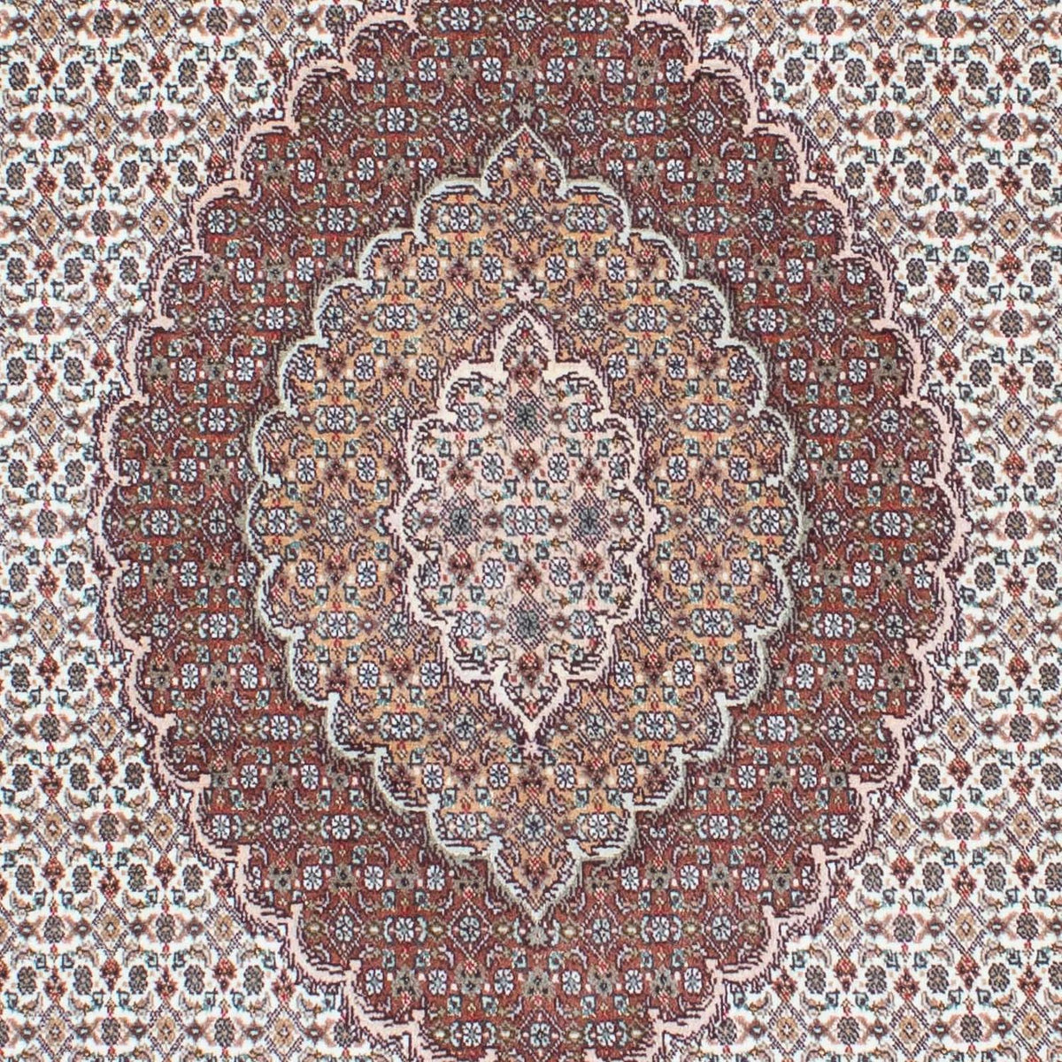 Tapis persan - Tabriz - 210 x 151 cm - marron clair