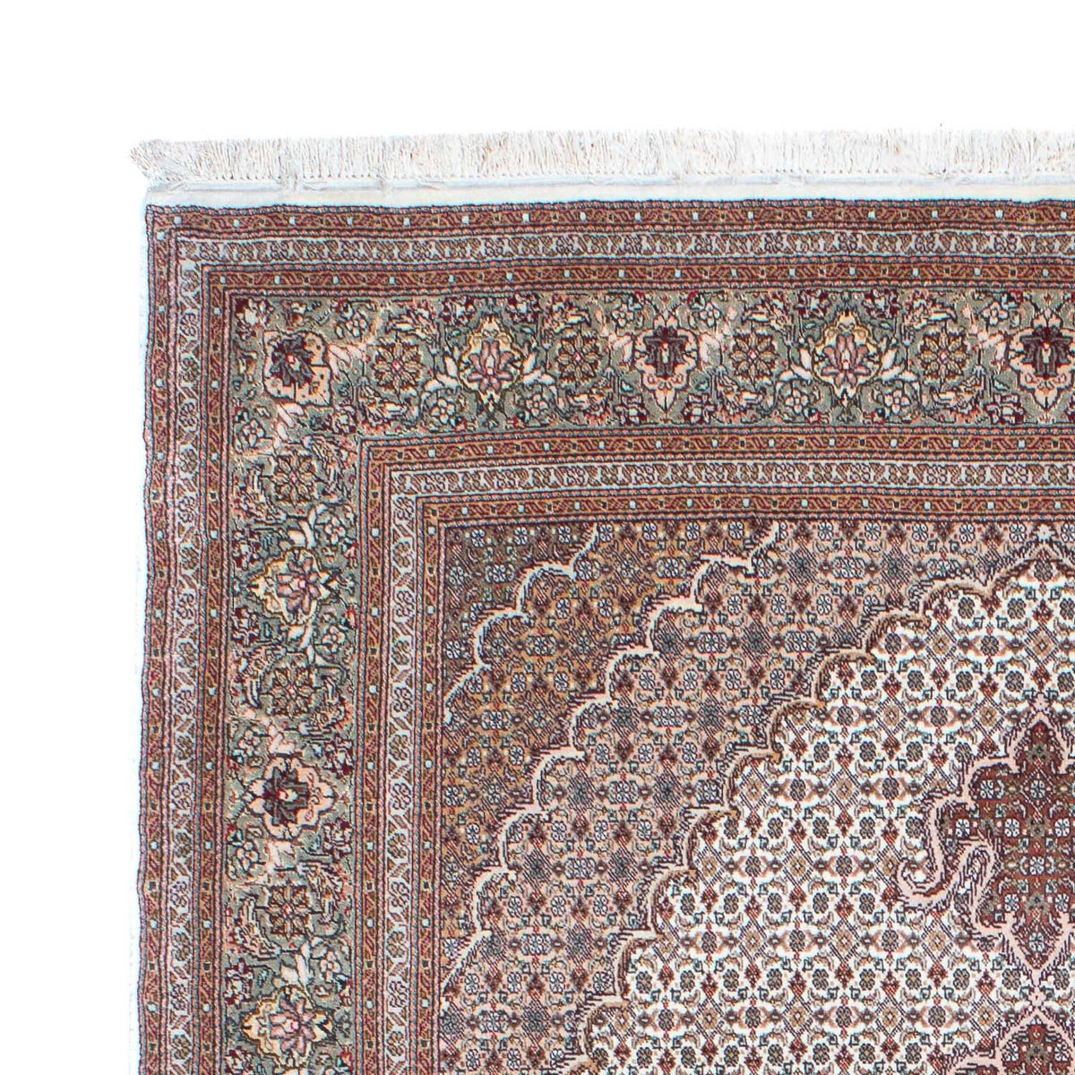 Tapis persan - Tabriz - 210 x 151 cm - marron clair
