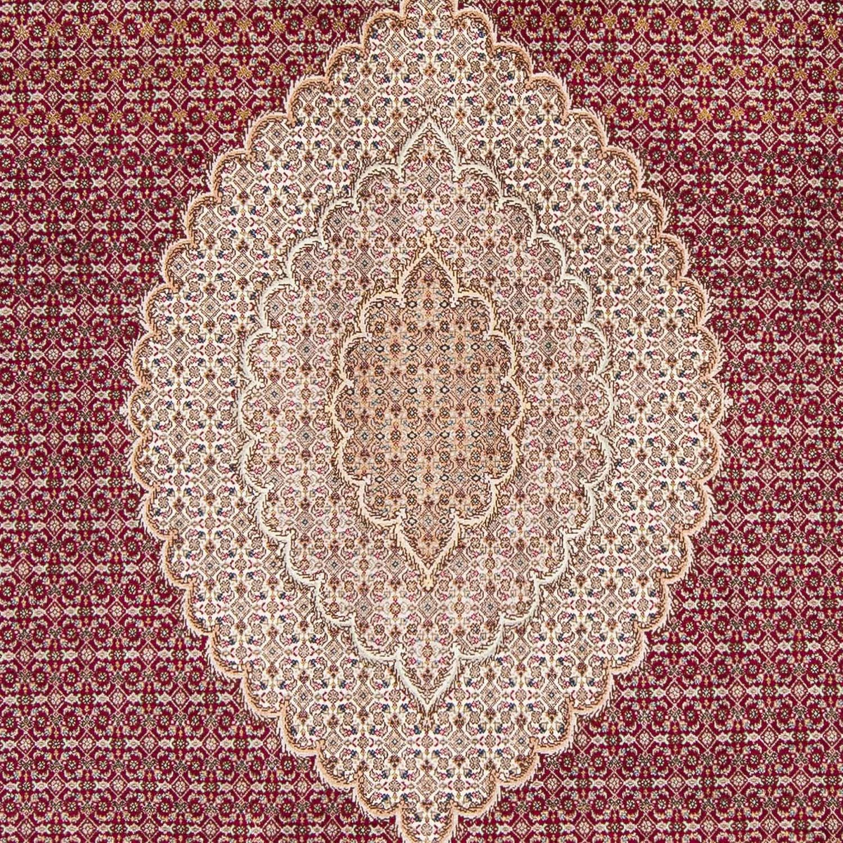 Tapis persan - Tabriz - 323 x 204 cm - rouge foncé