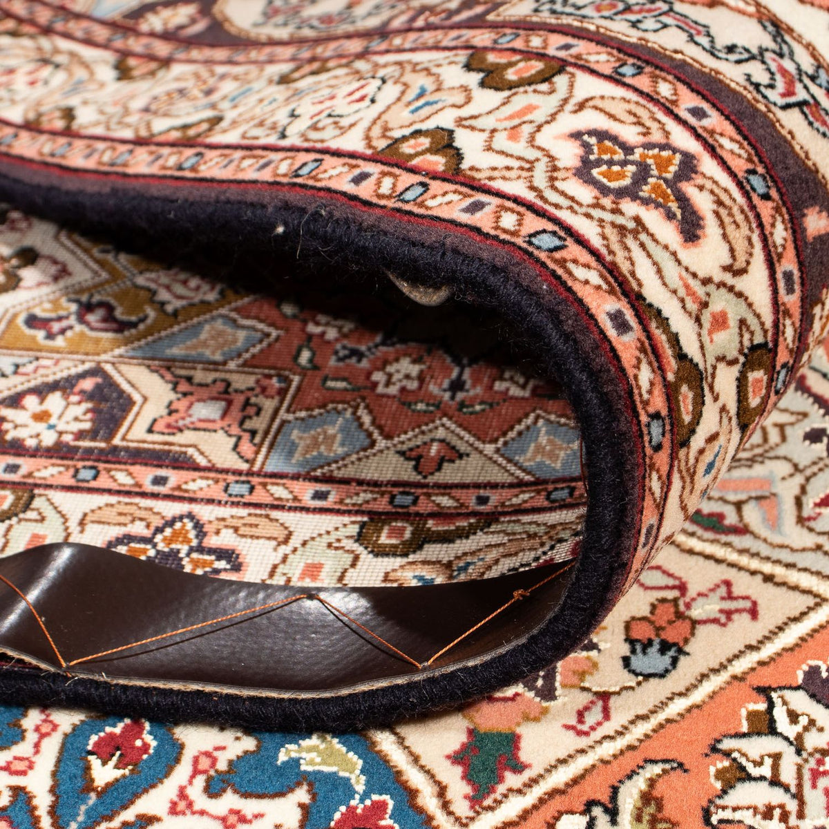 Tapis persan - Tabriz - Royal carré - 264 x 253 cm - marron clair