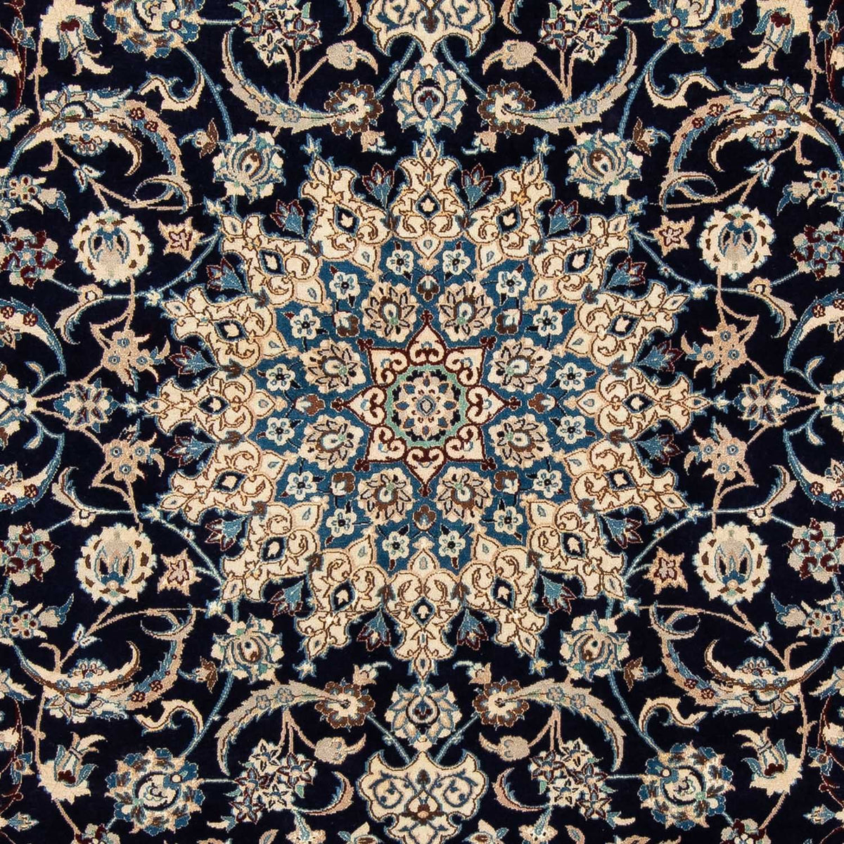 Tapis persan - Nain - Royal - 309 x 203 cm - noir