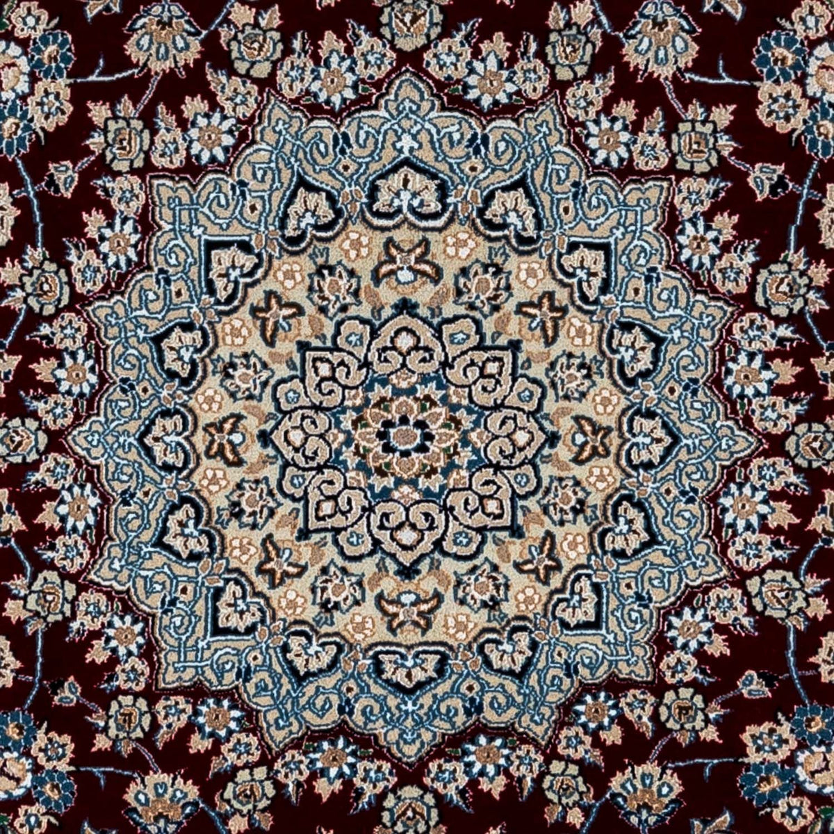 Tapis persan - Nain - Royal - 337 x 240 cm - rouge foncé