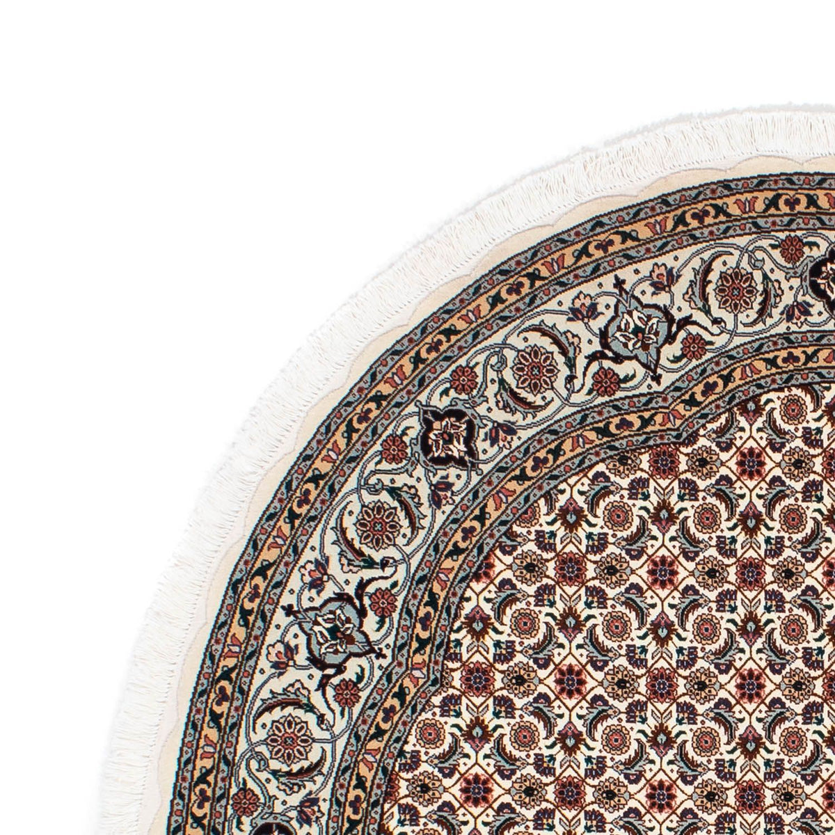 Tapis persan - Tabriz - Royal ronde  - 151 x 151 cm - beige