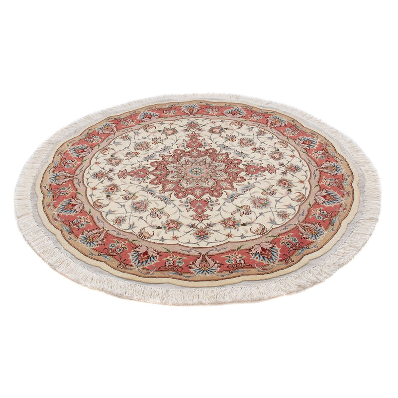 Tapis persan - Tabriz - Royal ronde  - 98 x 98 cm - beige