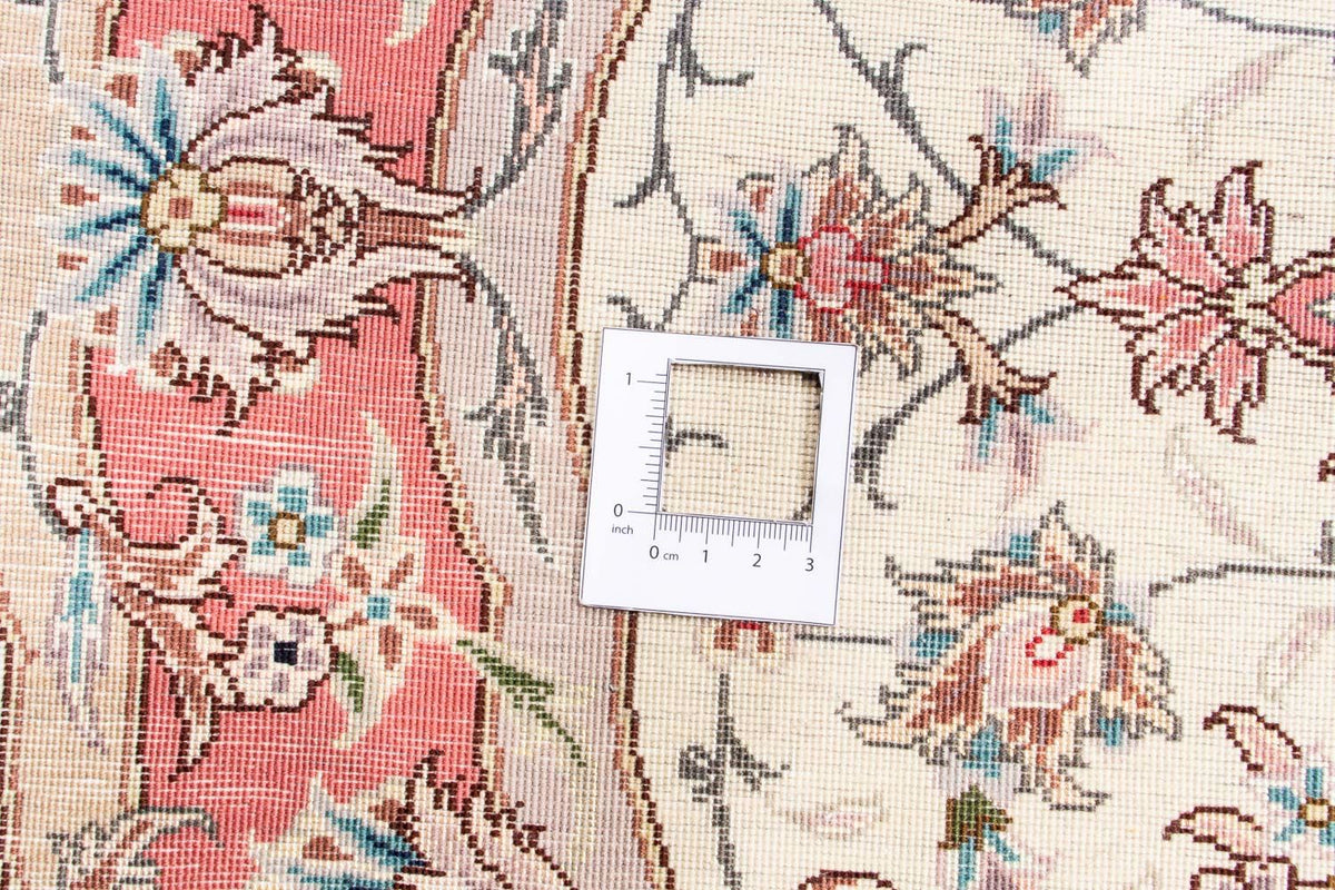 Tapis persan - Tabriz - Royal ronde  - 98 x 98 cm - beige