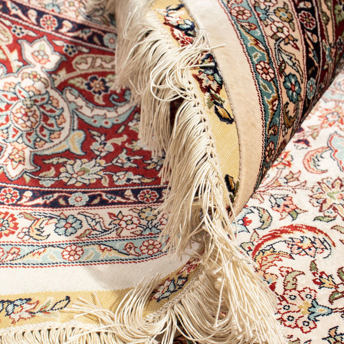 Tapis oriental - Hereke ronde - 215 x 215 cm - marron clair