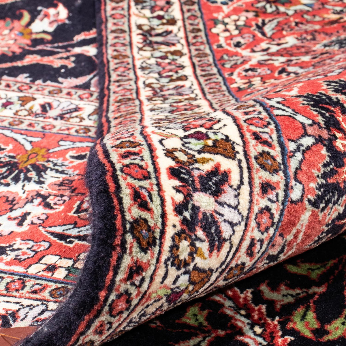 Tapis persan - Bidjar - 350 x 257 cm - bleu foncé