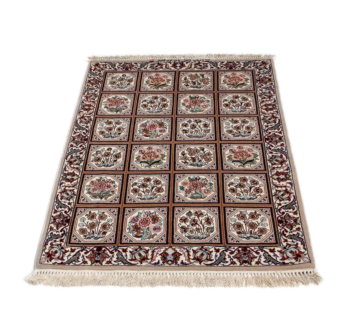 Tapis persan - Isfahan - Premium - 103 x 70 cm - marron clair