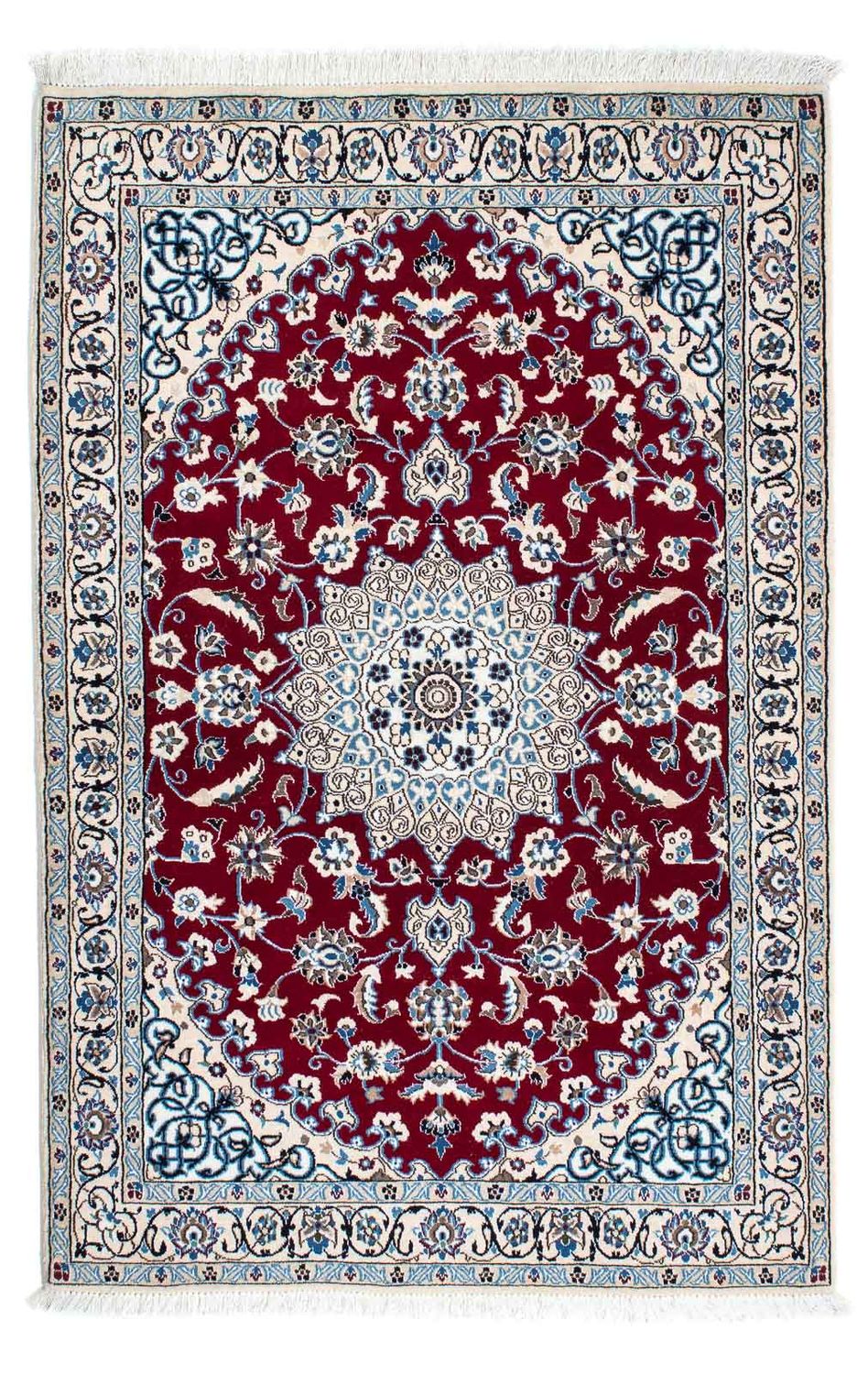 Tapis persan - Nain - Royal - 175 x 112 cm - rouge foncé
