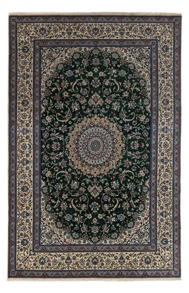 Tapis persan - Nain - Royal - 354 x 245 cm - vert foncé