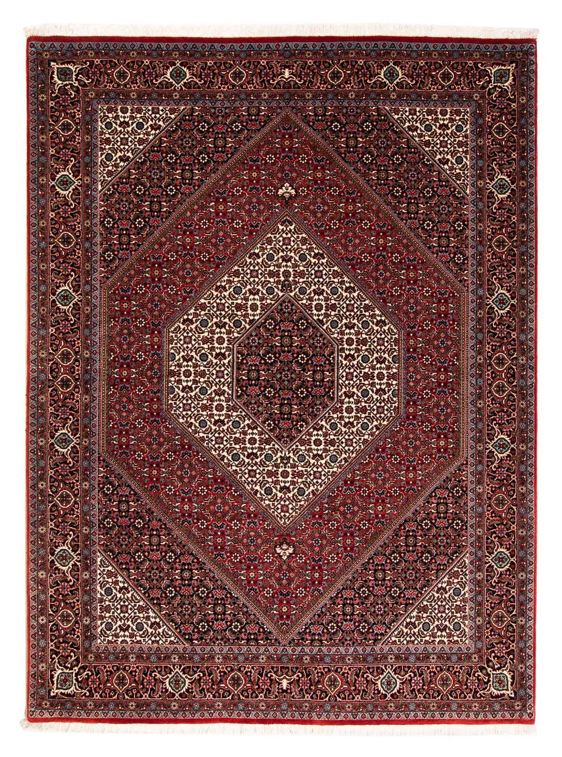 Tapis persan - Bidjar - 245 x 172 cm - rouge foncé